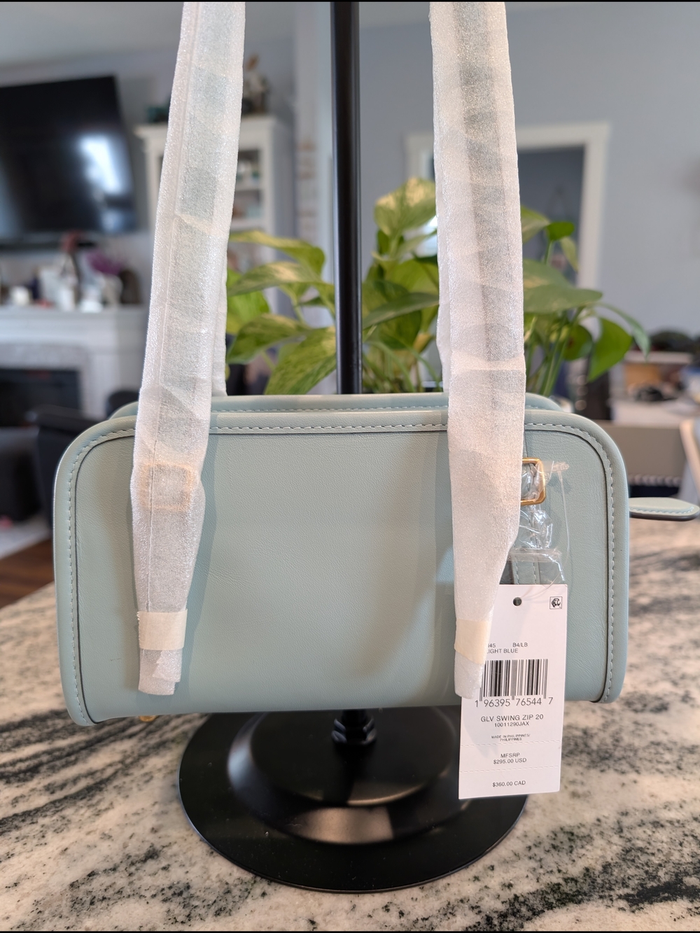 Coach Swing Zip 20 Trendy Mini Shoulder Bag - Light Blue - Picture 4 of 8
